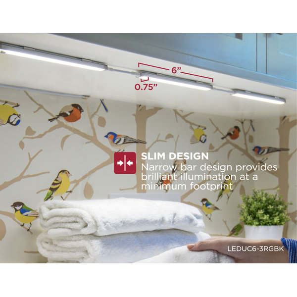 PureOptics™ LED by BLACK+DECKER® LED 6" LED Under Cabinet 1-Light Bar